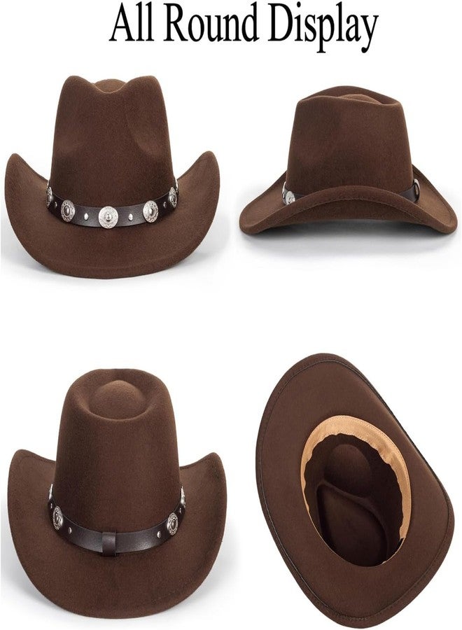 CXQRR Cowboy Hat for Boys Girls Western Felt Fedora Hat for Kids 3-6 Years - Image 4